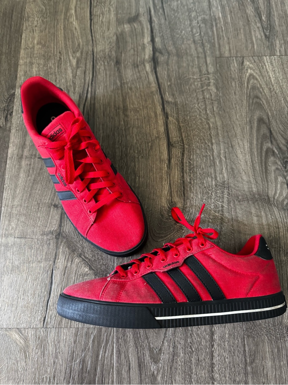 adidas Men’s Red and Black Low-Top Sneakers size 11